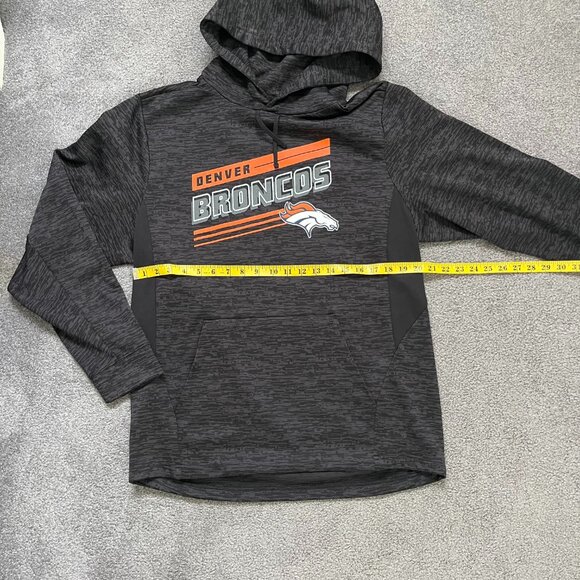 DENVER BRONCOS | Pull-Over Hoodie Sweat Shirt Grey Black, size M - Picture 5 of 8